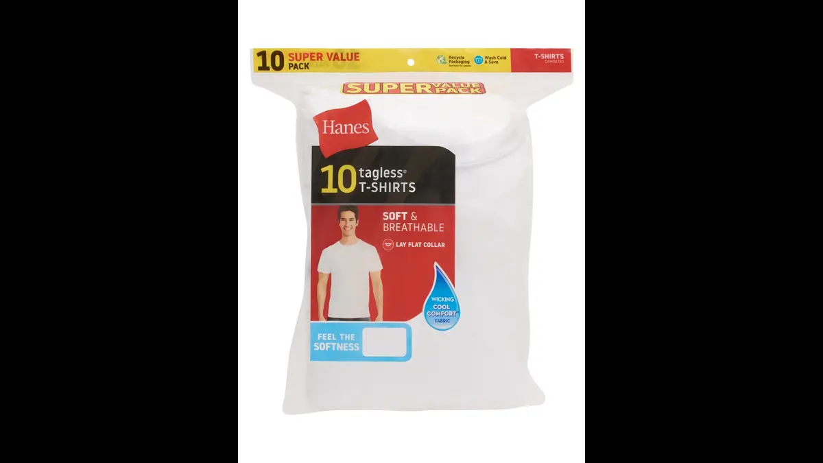 Hanes Men's Super Value Pack White Crew T-Shirt Undershirts: The Best Undershirts for Men