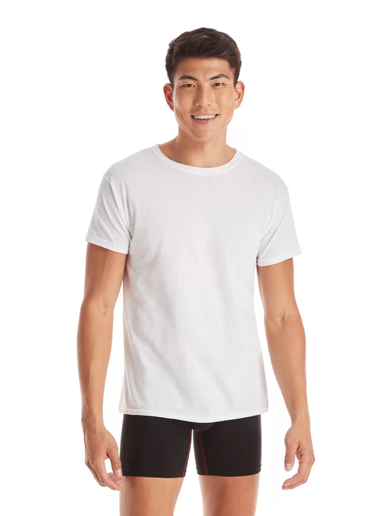 Men's White Crew Neck Undershirts - Made with 100% ComfortSoft Cotton