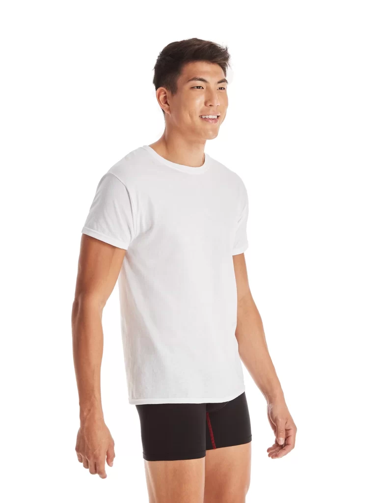 Lay Flat Collar Undershirts for Men Roomy Armholes and Generous Length